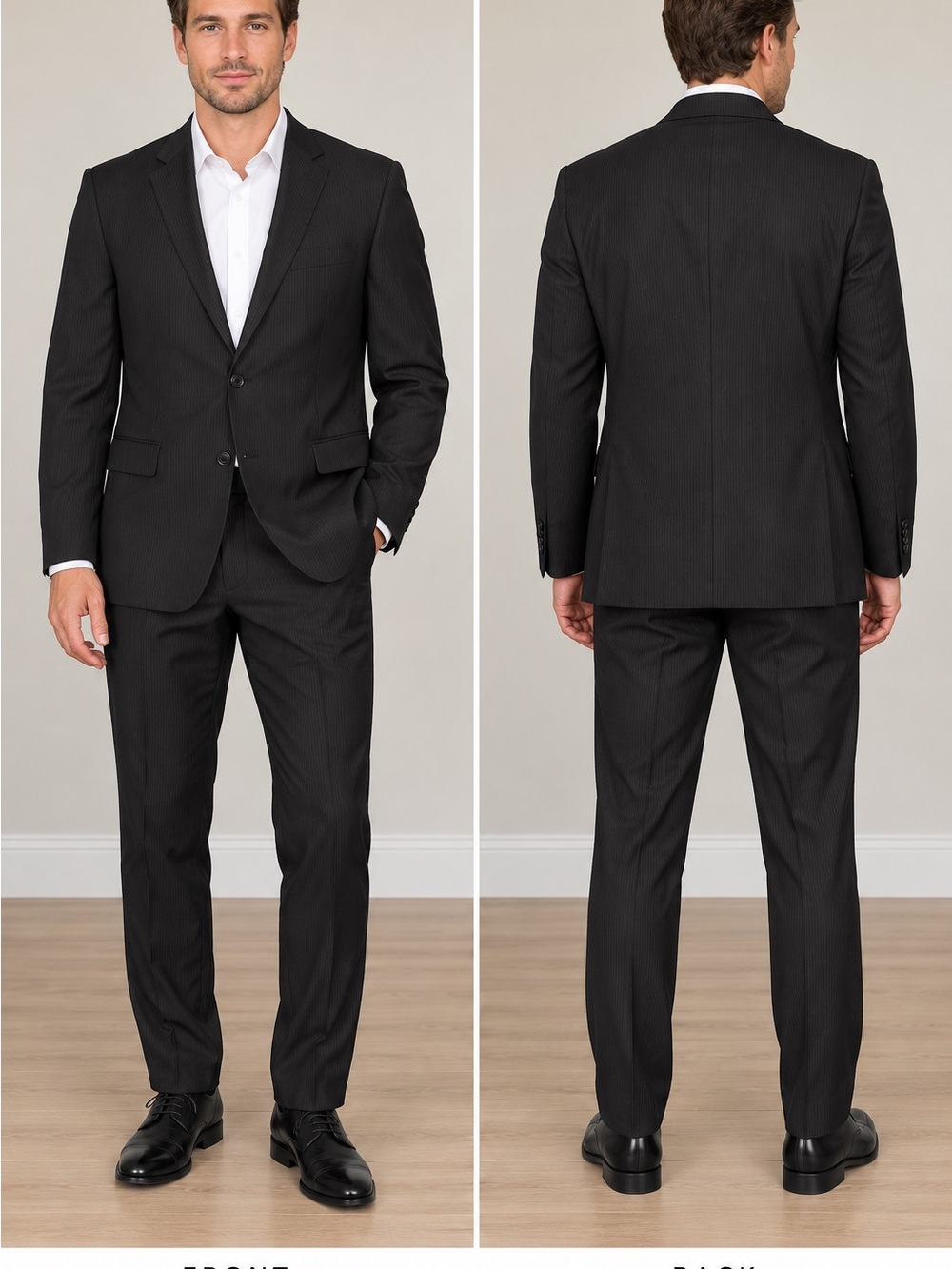 Apt. 9 Men's Black Two-Button Suit